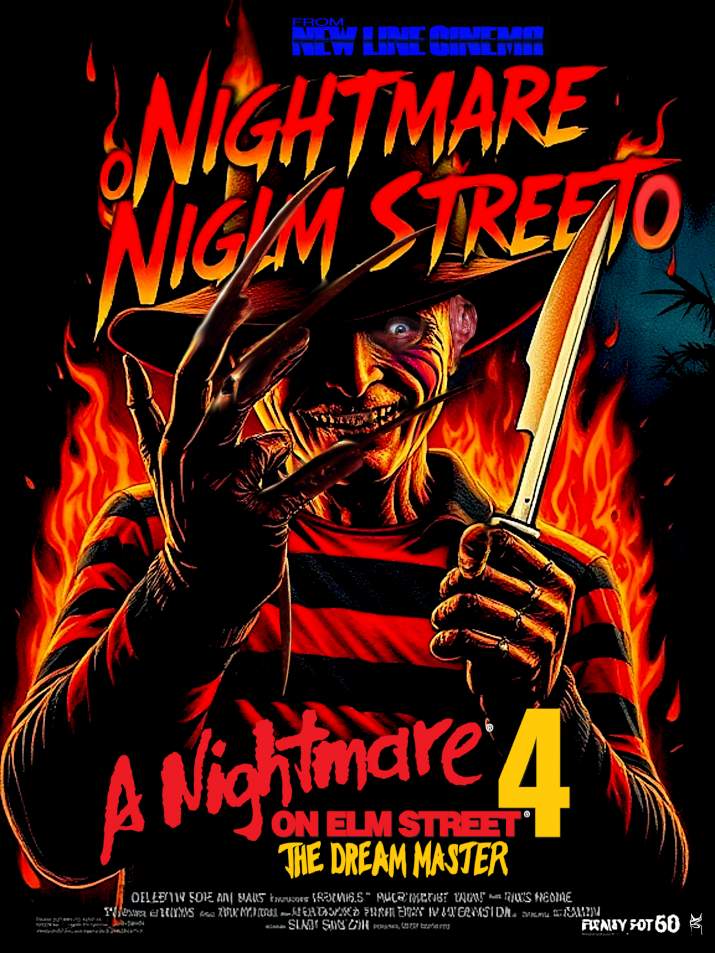 a nightmare on elm street 4 (foreign retro poster)