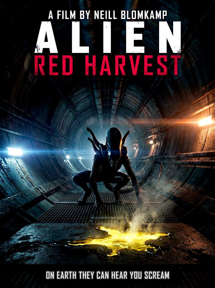 alien red harvest poster v3 (for the unproduced neill blomkamp movie)