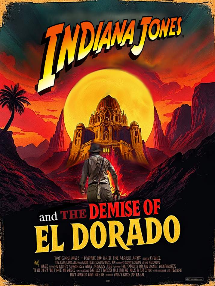 indiana jones and the demise of el dorado (foreign retro poster)